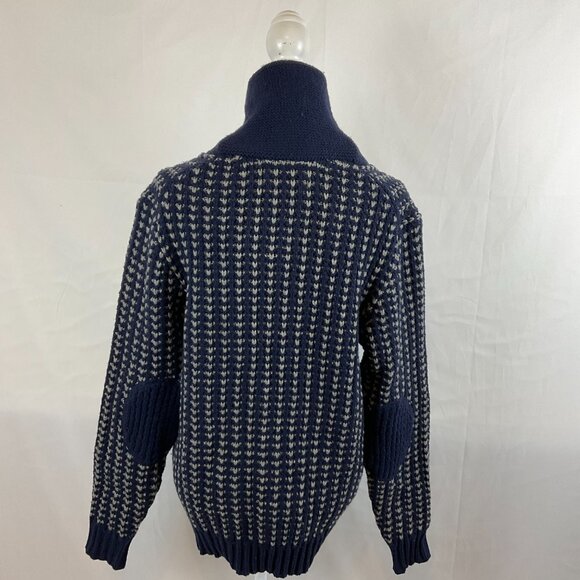 Frederik Anderson Copenhagen Sweater Men's L Blue Gray Cowl Neck Long Sleeve - Picture 8 of 14
